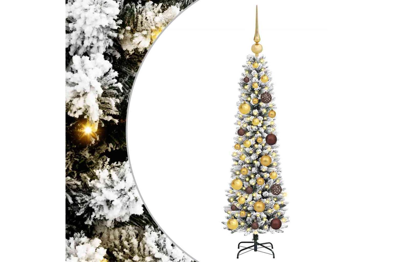 Vidaxl Artificial Christmas Tree With 150 Leds With Stand White 120 Cm