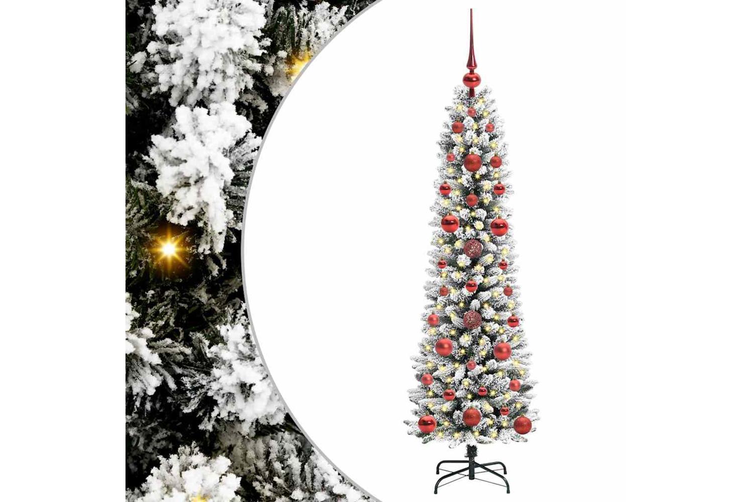 Vidaxl Artificial Christmas Tree With 150 Leds Green And White 120 Cm