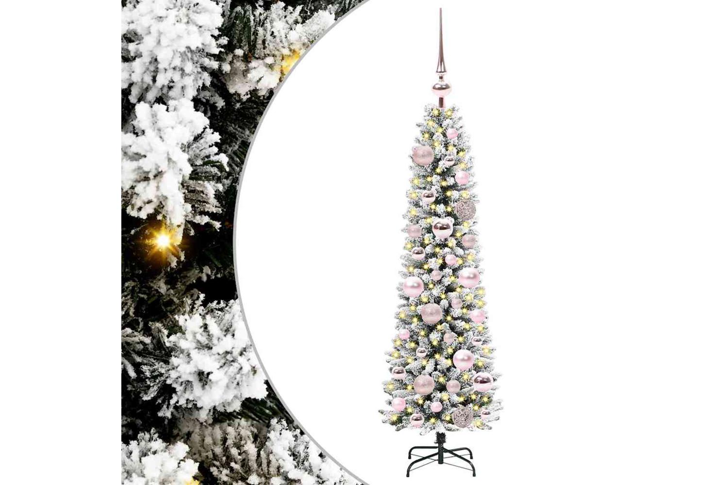 Vidaxl Artificial Christmas Tree With 150 Leds Green And White 120 Cm