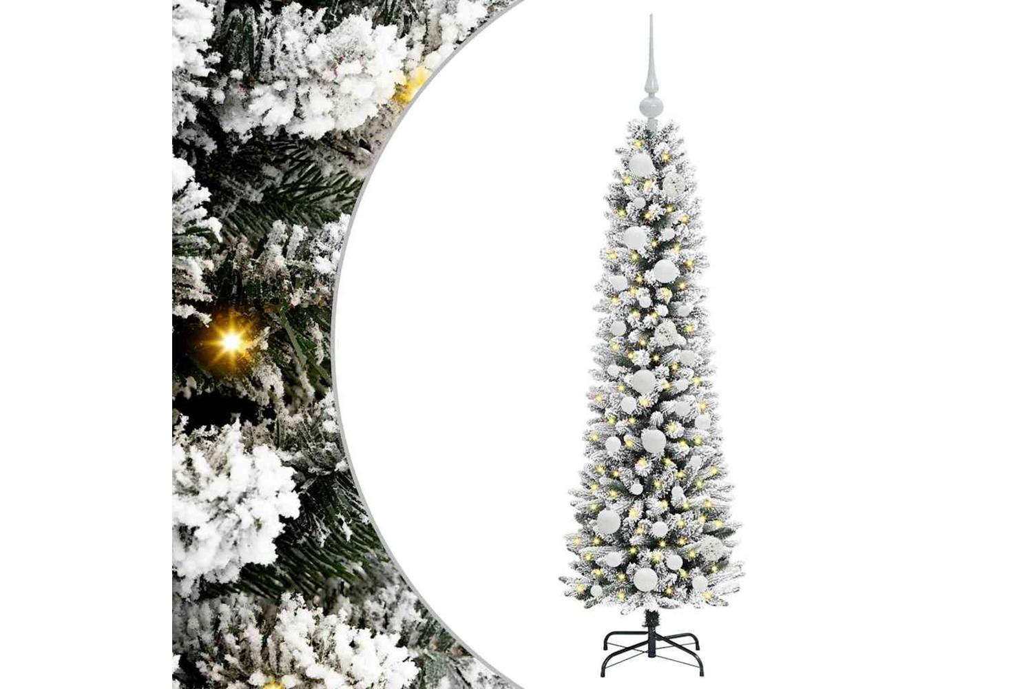 Vidaxl Artificial Christmas Tree With 150 Leds Green And White 120 Cm