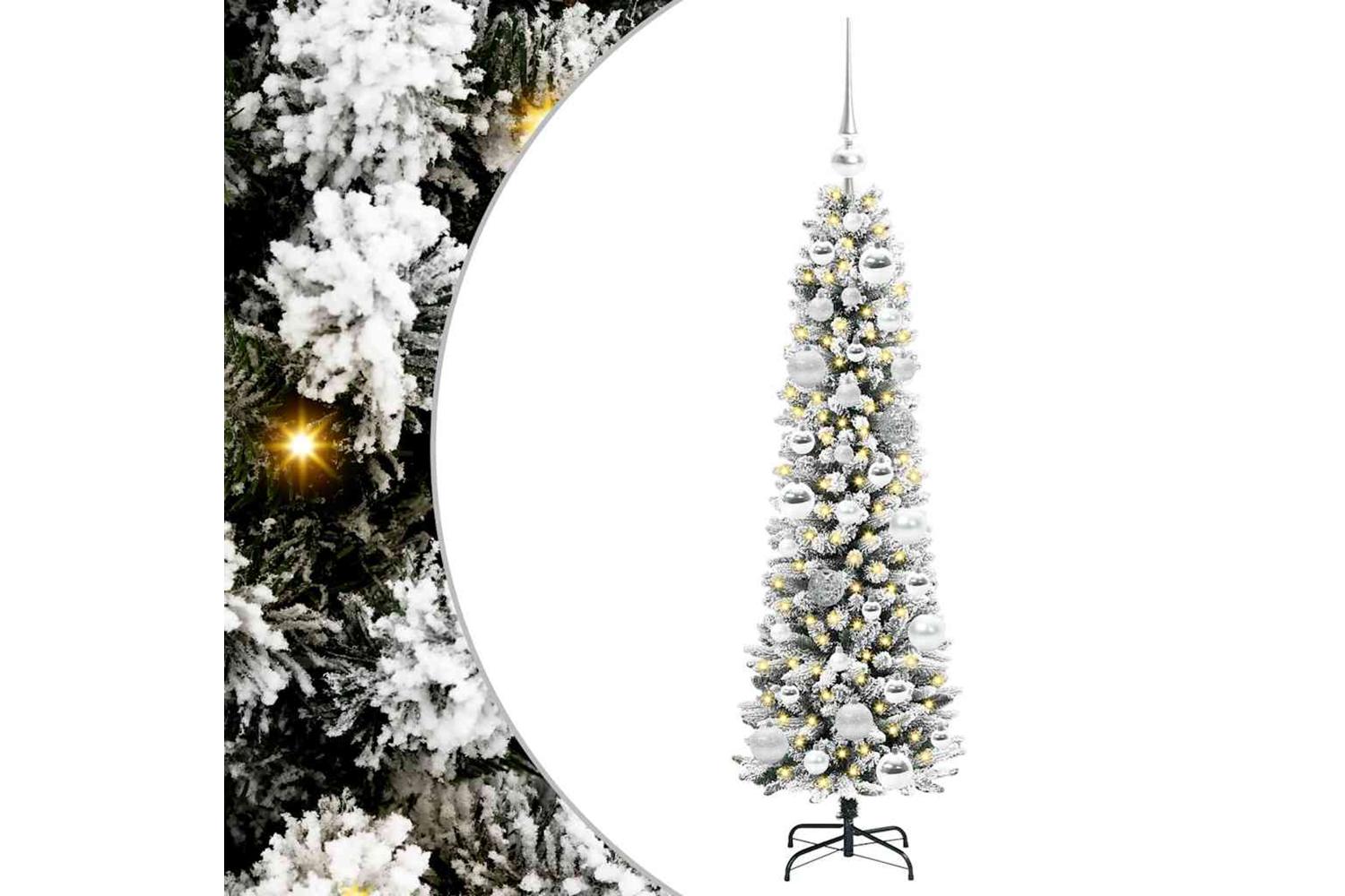 Vidaxl Artificial Christmas Tree With 150 Leds Green And White 120 Cm