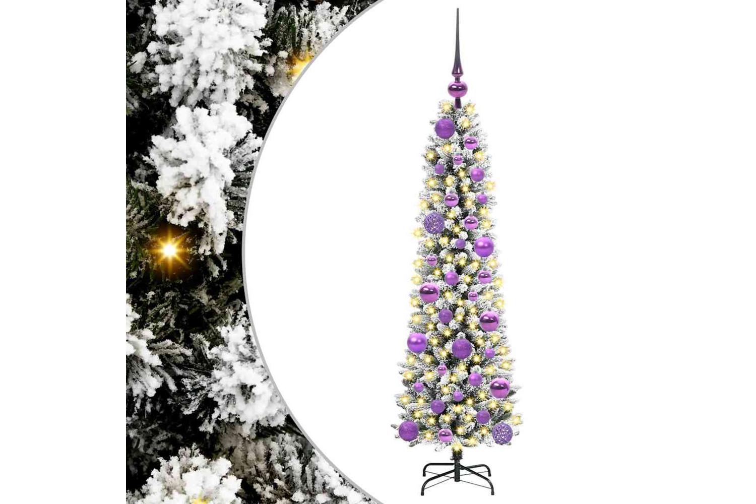 Vidaxl Artificial Christmas Tree With 150 Leds Green And White 120 Cm