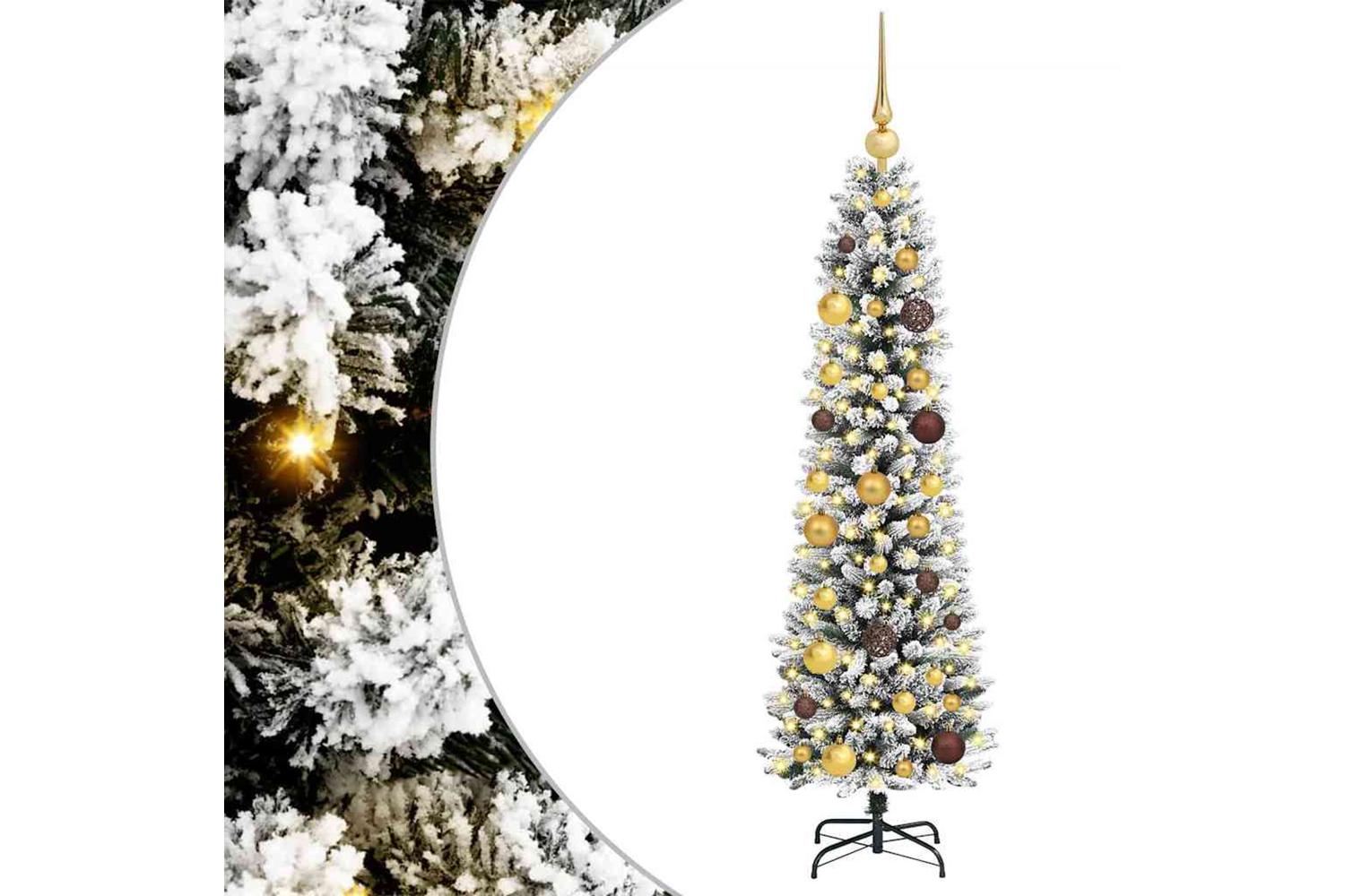 Vidaxl Artificial Christmas Tree With 150 Leds With Stand White 150 Cm