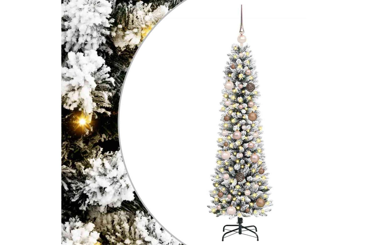 Vidaxl Artificial Christmas Tree With 150 Leds With Stand White 150 Cm