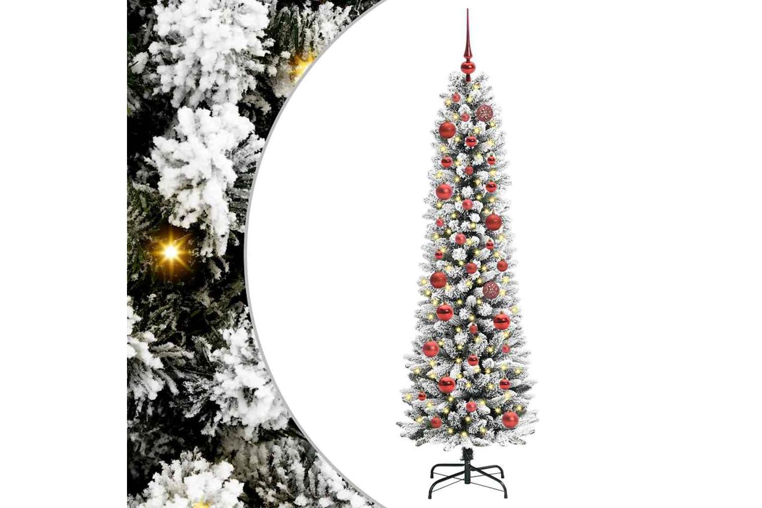Vidaxl Artificial Christmas Tree With 150 Leds Green And White 150 Cm