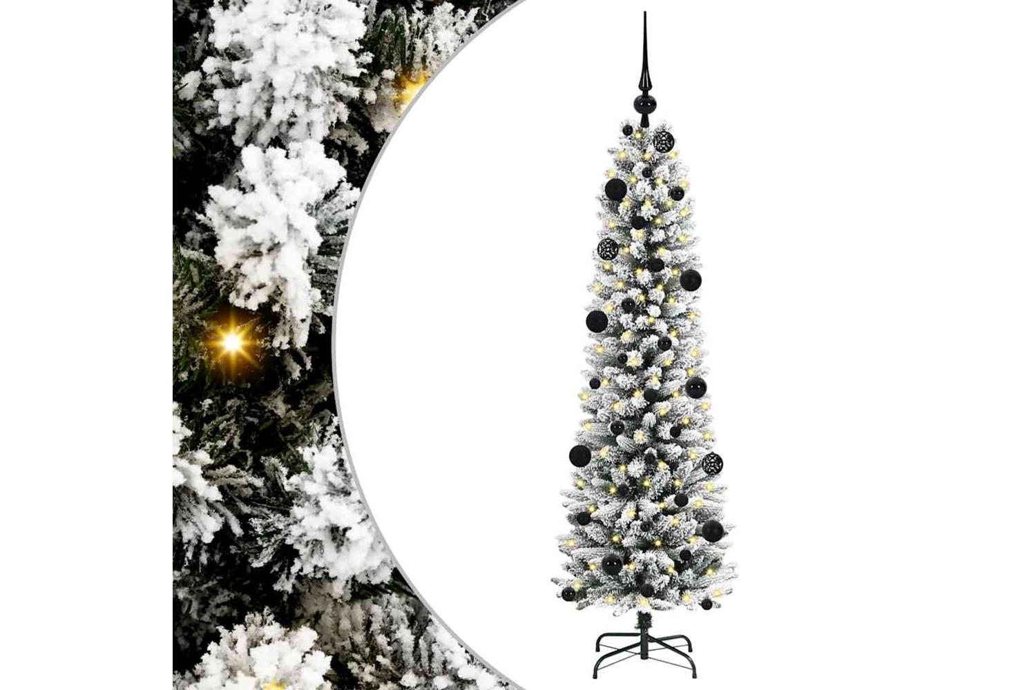 Vidaxl Artificial Christmas Tree With 150 Leds Green And White 150 Cm