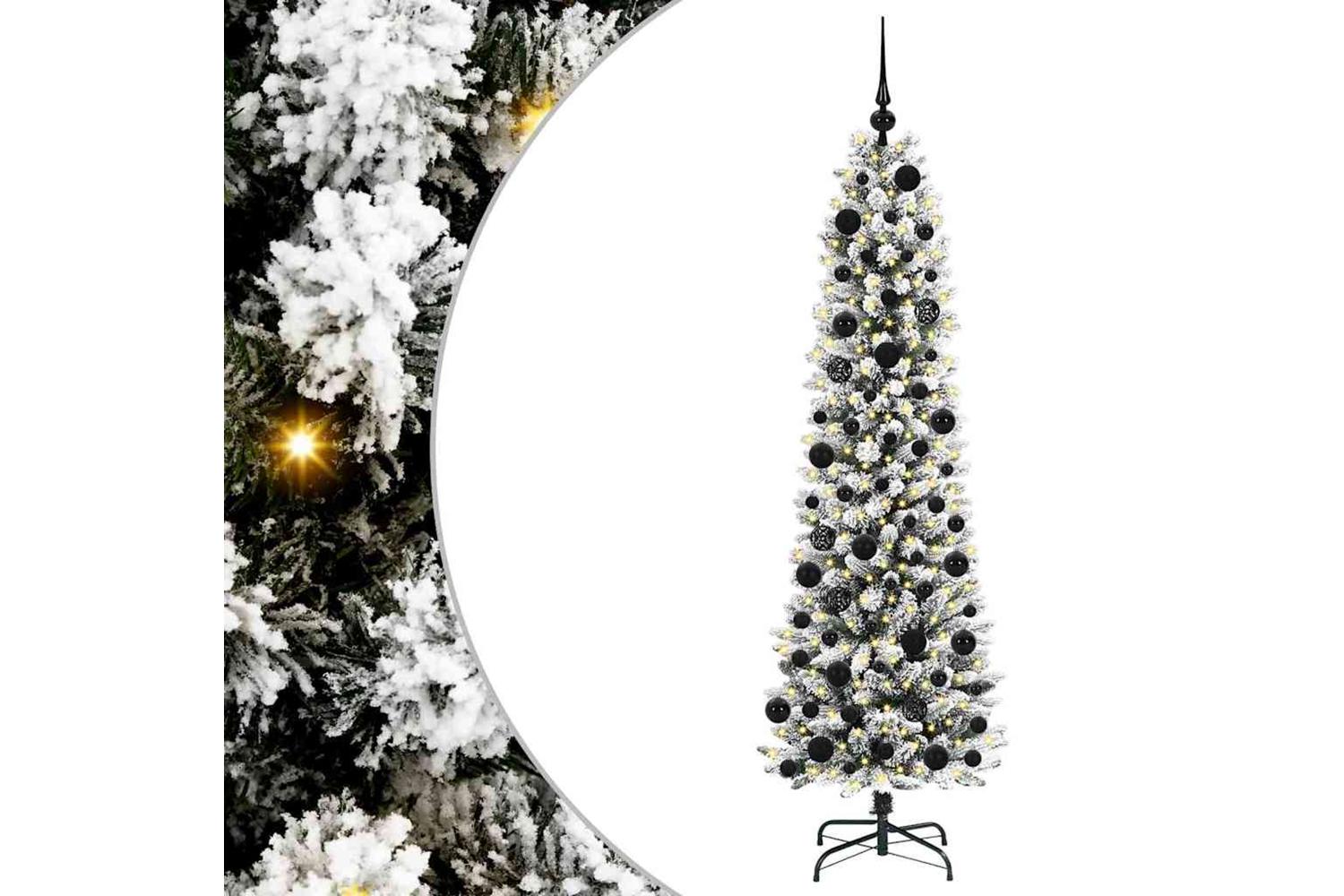Vidaxl Artificial Christmas Tree With 300 Leds Green And White 180 Cm