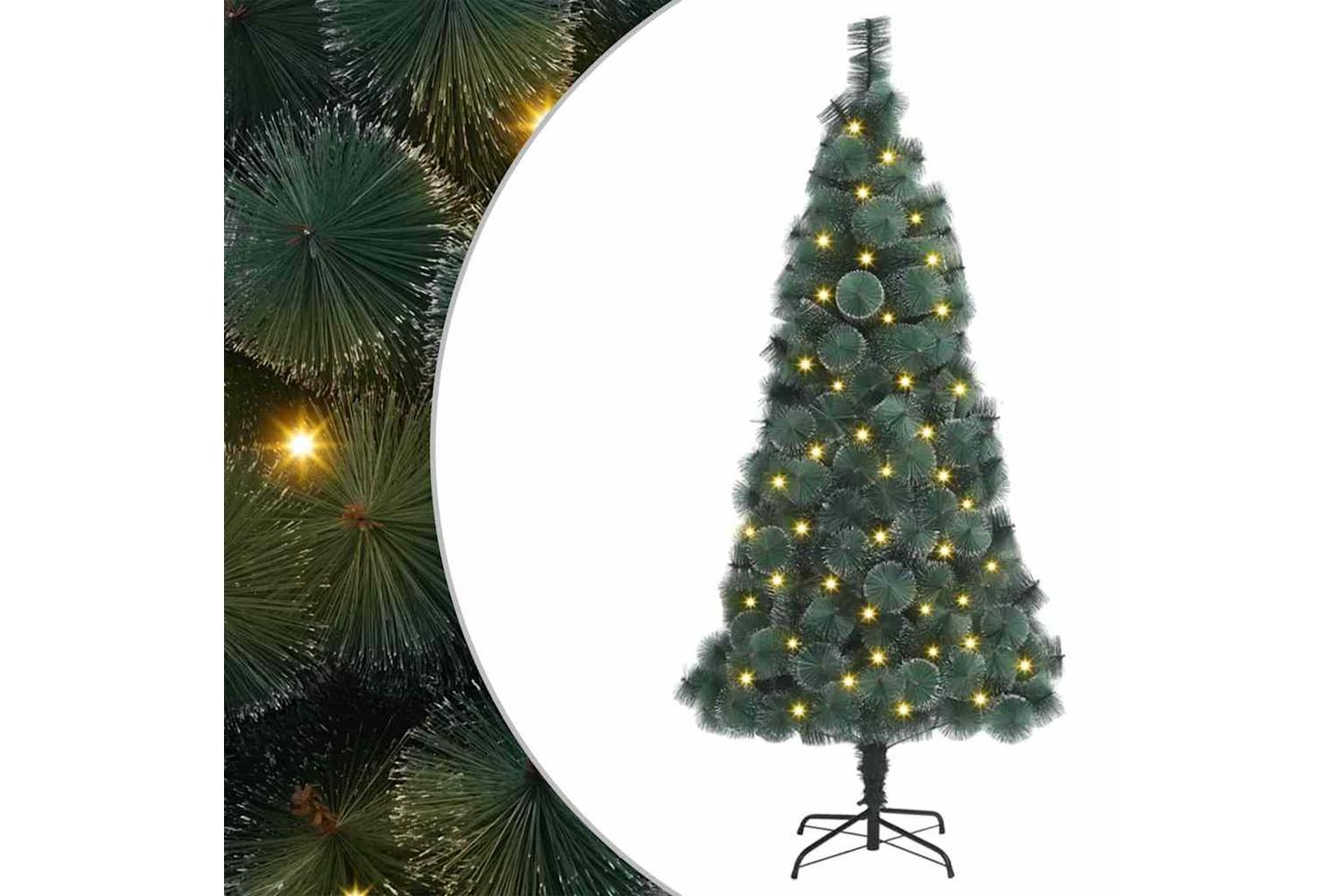 Vidaxl Artificial Pre-lit Christmas Tree With Stand Green 180 Cm Pet