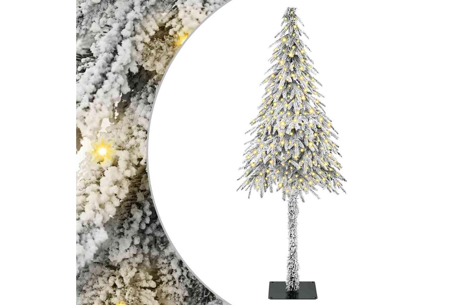 Vidaxl Christmas Tree With 300 Leds White 210 Cm Pe And Steel