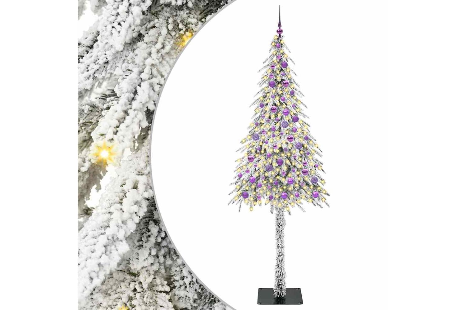 Vidaxl Christmas Tree With 300 Leds White 210 Cm Pe And Steel