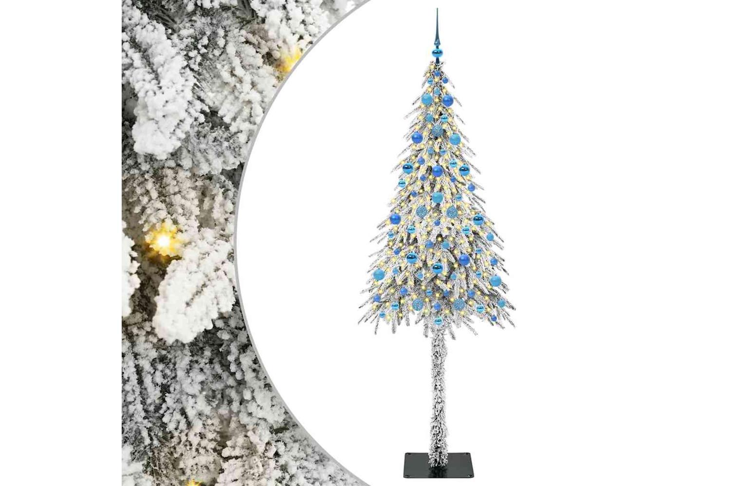 Vidaxl Christmas Tree With 300 Leds White 210 Cm Pe And Steel