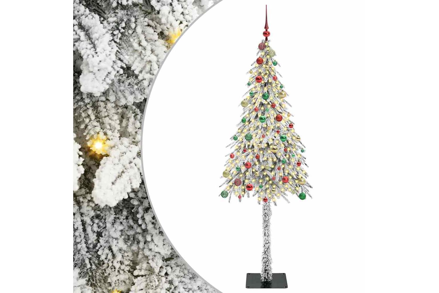 Vidaxl Christmas Tree With 300 Leds White 210 Cm Pe And Steel