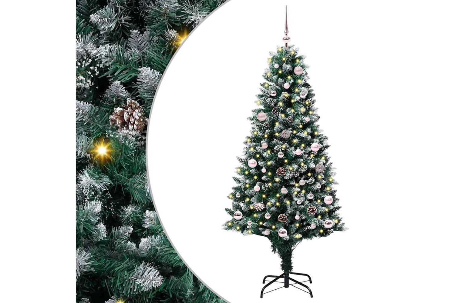 Vidaxl Artificial Christmas Tree With 150 Leds With Stand Green 150 Cm