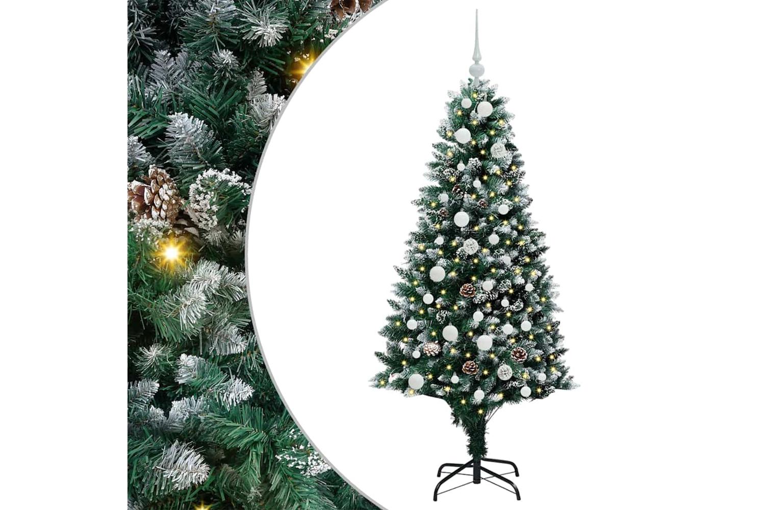 Vidaxl Artificial Christmas Tree With 150 Leds With Stand Green 150 Cm