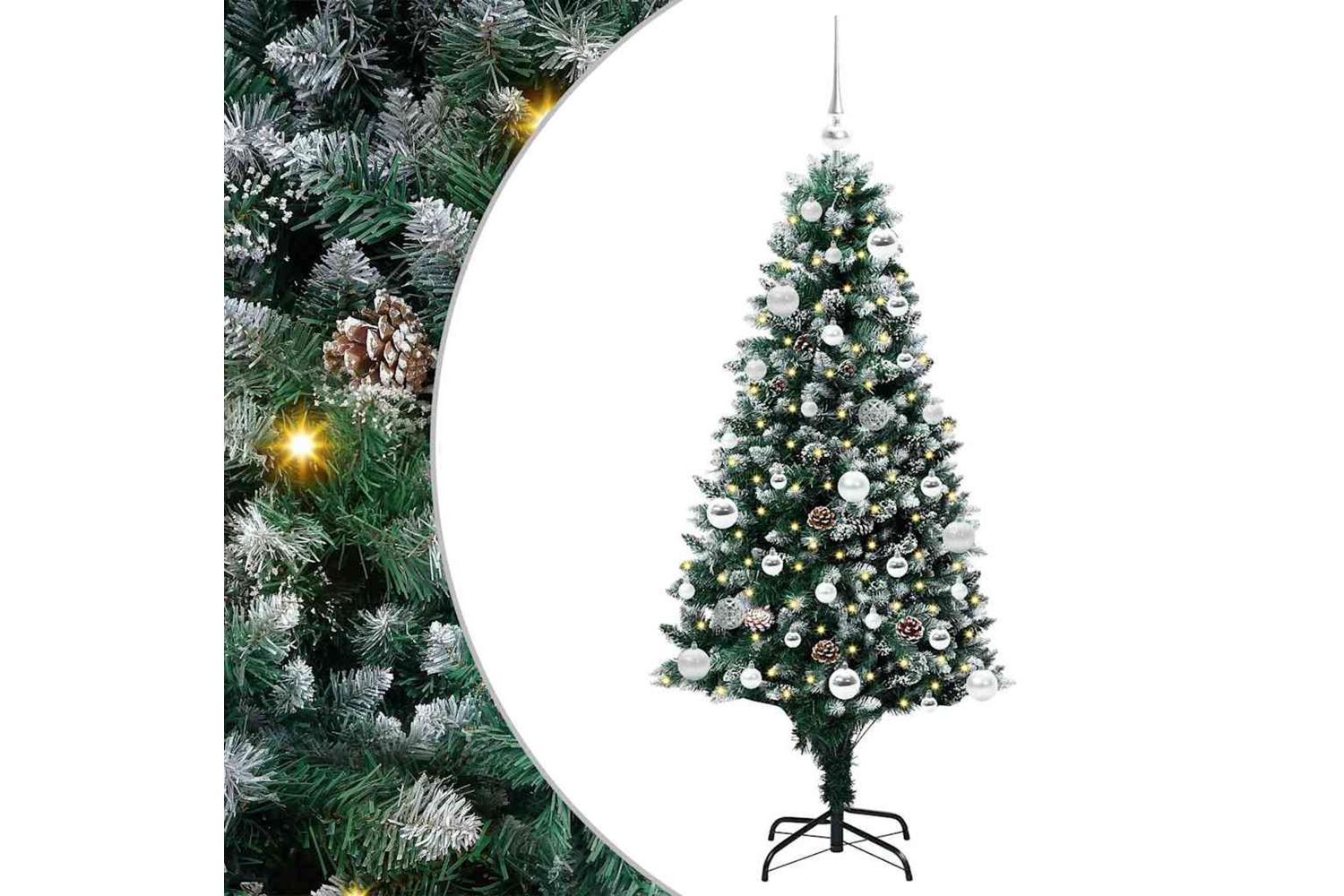 Vidaxl Artificial Christmas Tree With 150 Leds With Stand Green 150 Cm