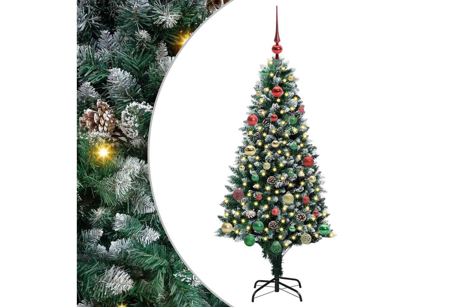 Vidaxl Artificial Christmas Tree With 150 Leds With Stand Green 150 Cm