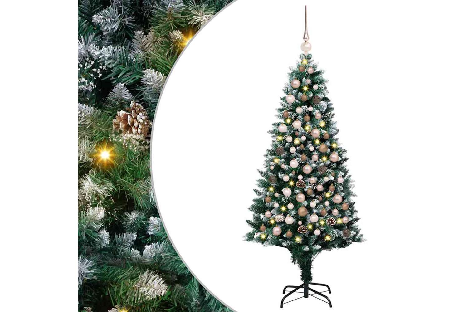 Vidaxl Artificial Christmas Tree With 300 Leds With Stand Green 180 Cm