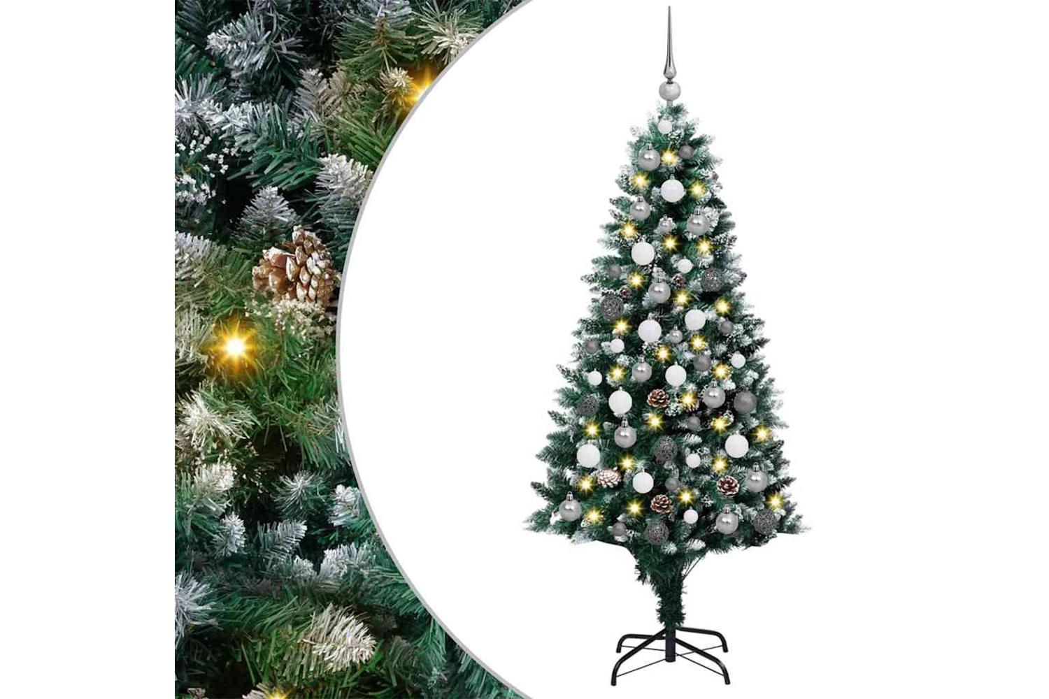 Vidaxl Artificial Christmas Tree With 300 Leds With Stand Green 180 Cm