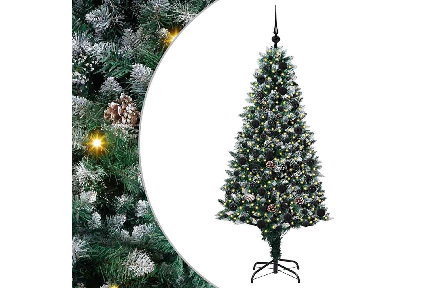 Vidaxl Artificial Christmas Tree With 300 Leds With Stand Green 180 Cm