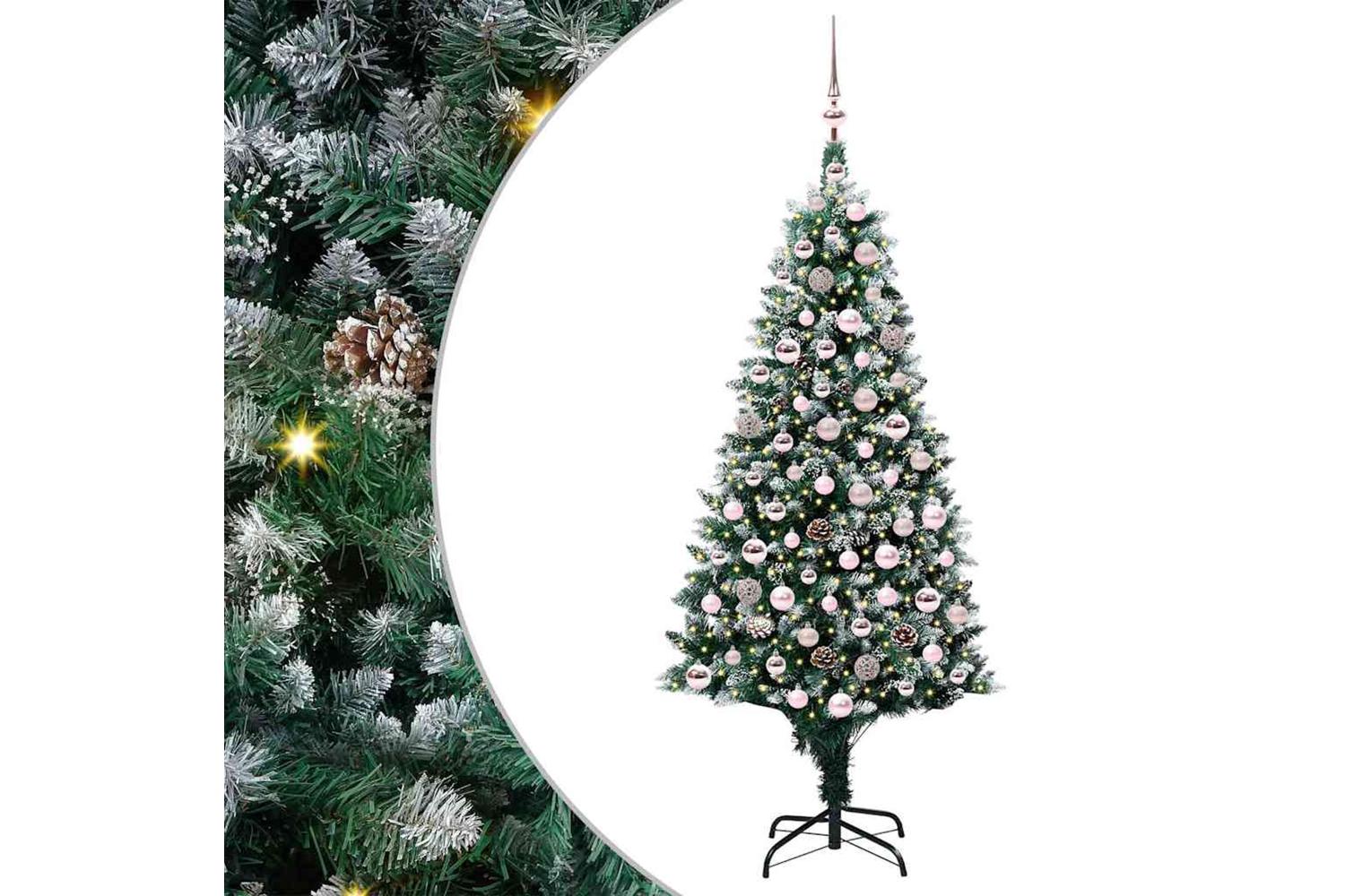 Vidaxl Artificial Christmas Tree With 300 Leds With Stand Green 180 Cm
