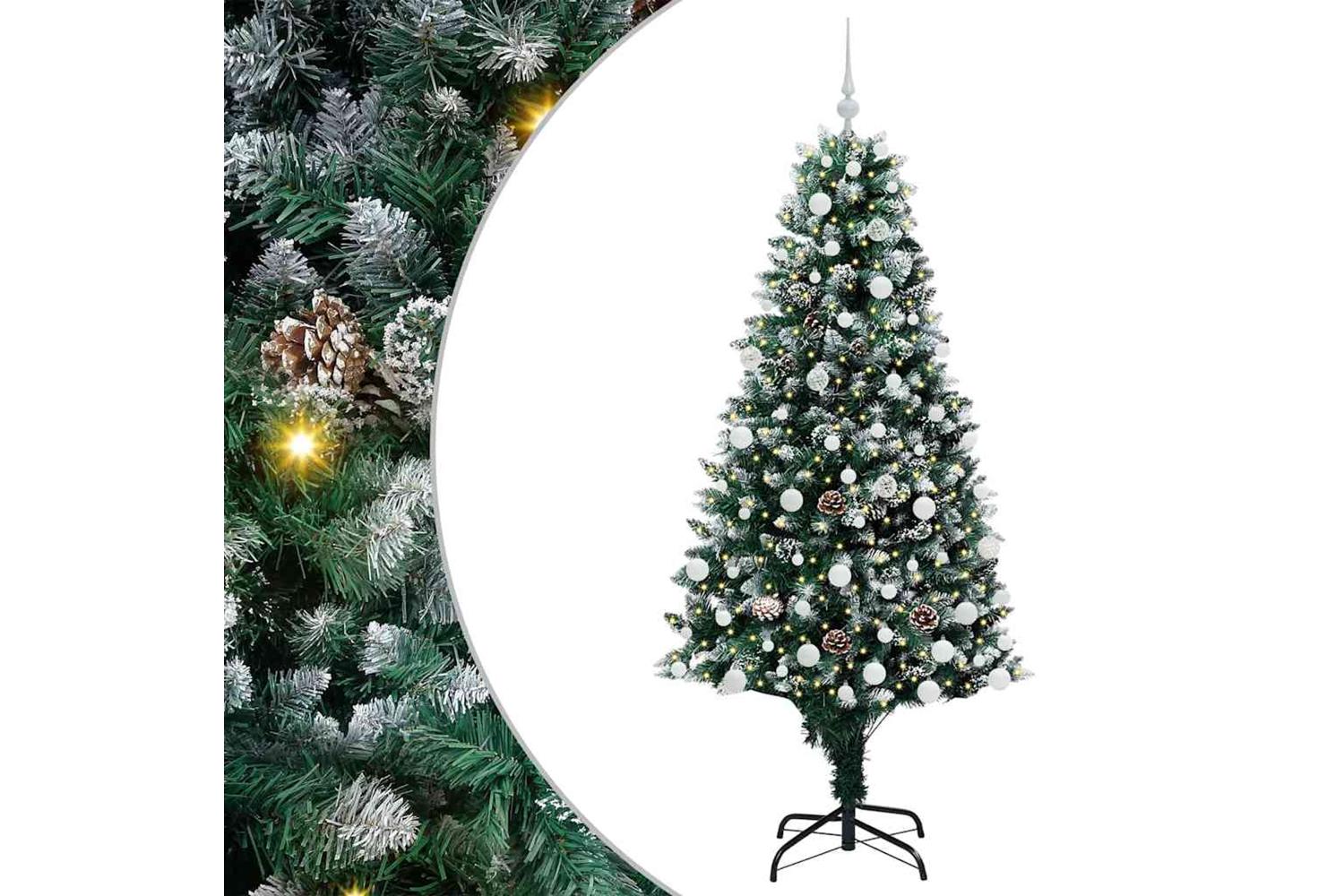 Vidaxl Artificial Christmas Tree With 300 Leds With Stand Green 180 Cm