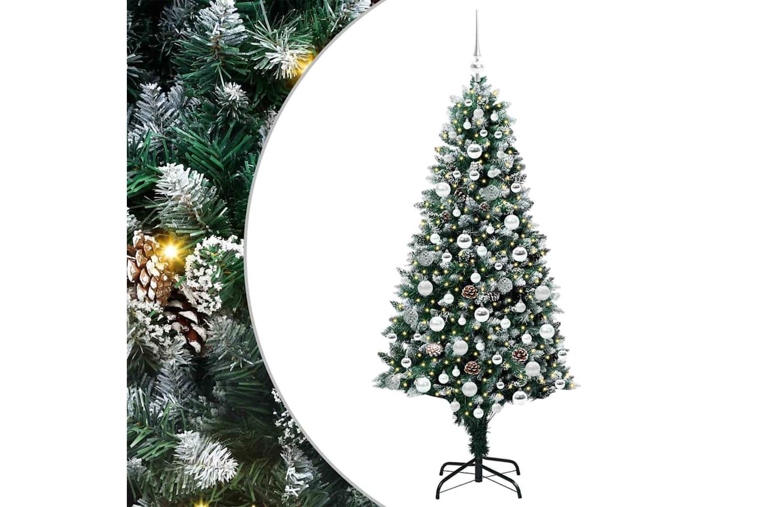 Vidaxl Artificial Christmas Tree With 300 Leds With Stand Green 180 Cm