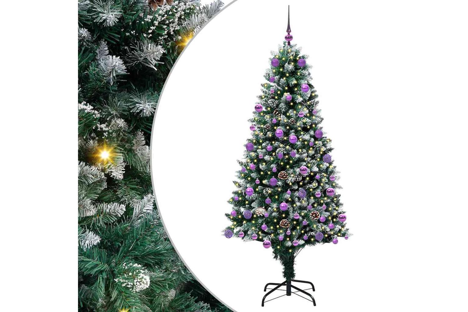 Vidaxl Artificial Christmas Tree With 300 Leds With Stand Green 180 Cm