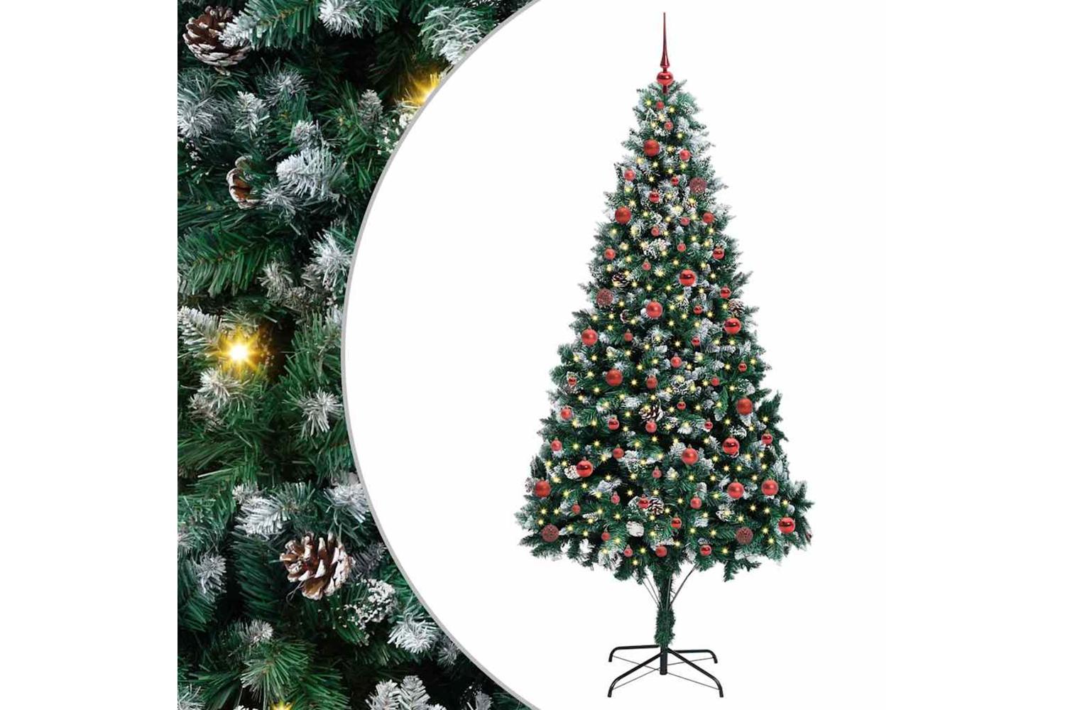 Vidaxl Artificial Christmas Tree With 300 Leds With Stand Green 210 Cm