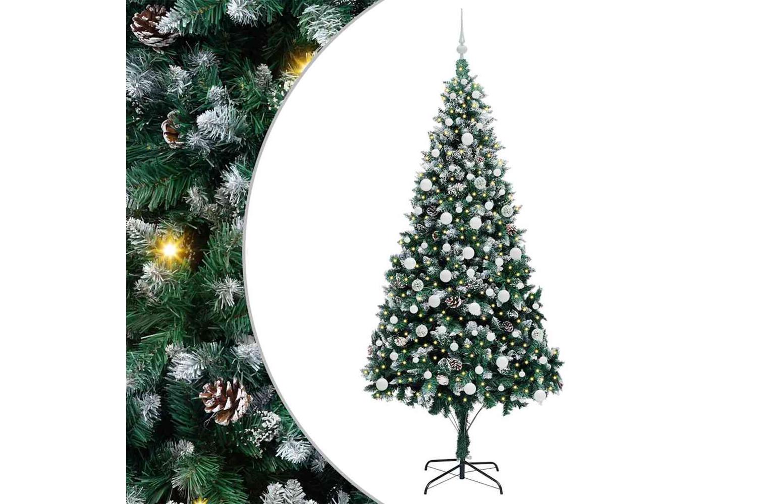 Vidaxl Artificial Christmas Tree With 300 Leds With Stand Green 210 Cm