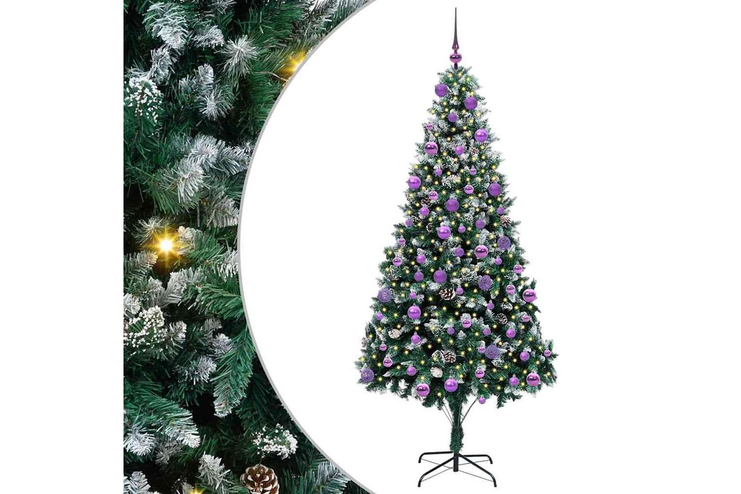 Vidaxl Artificial Christmas Tree With 300 Leds With Stand Green 210 Cm