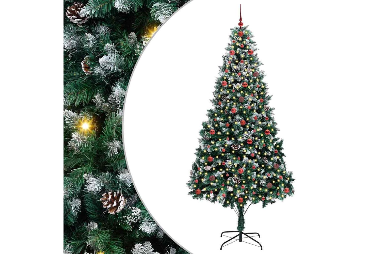 Vidaxl Artificial Christmas Tree With 300 Leds With Stand Green 240 Cm