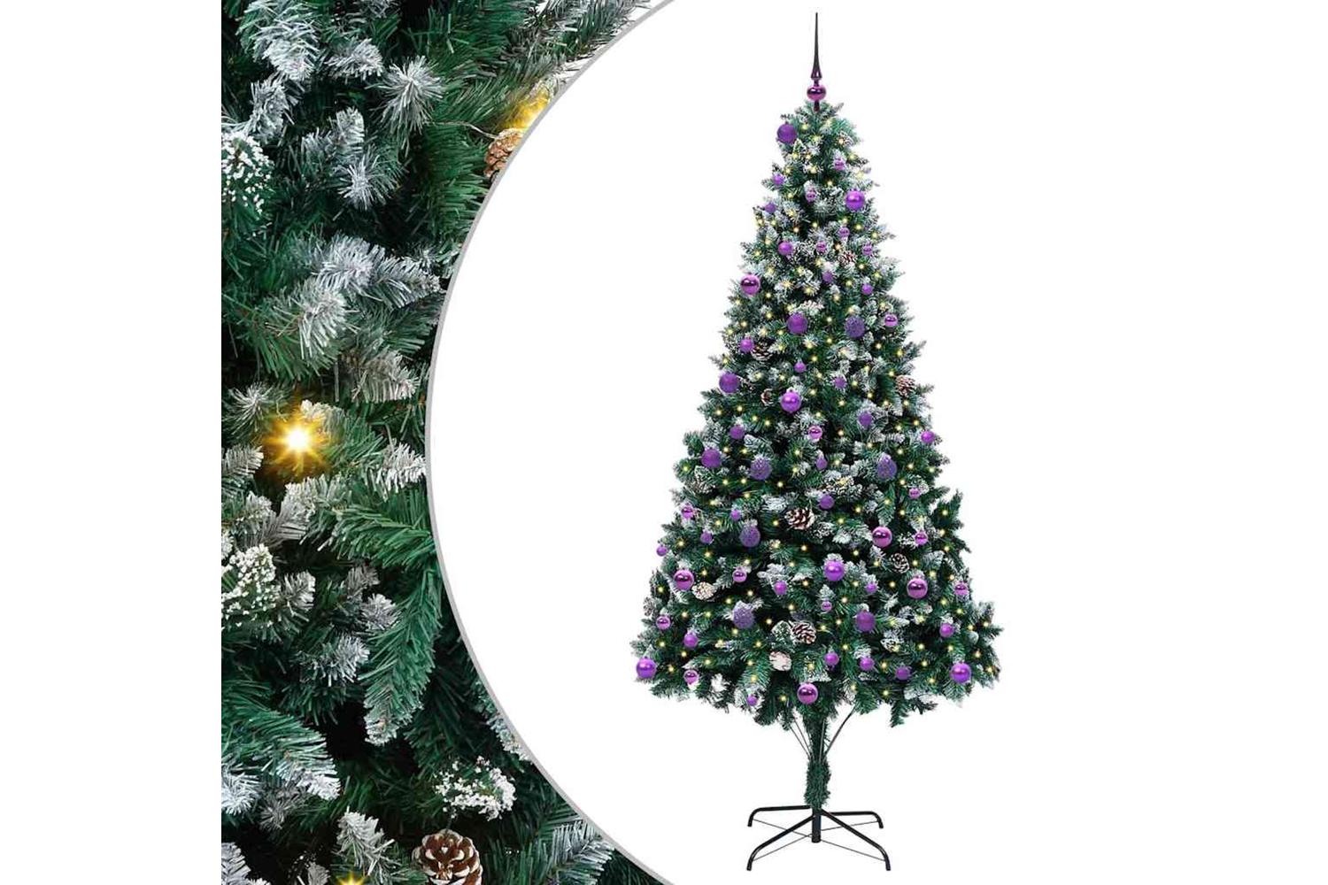 Vidaxl Artificial Christmas Tree With 300 Leds With Stand Green 240 Cm