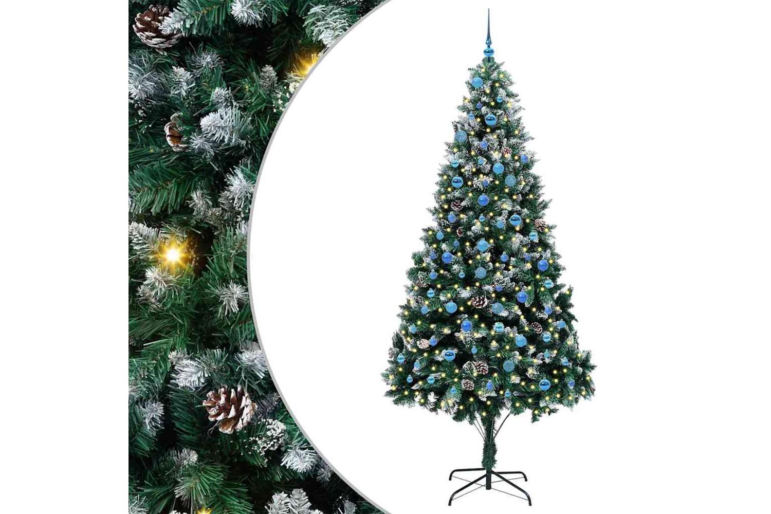 Vidaxl Artificial Christmas Tree With 300 Leds With Stand Green 240 Cm