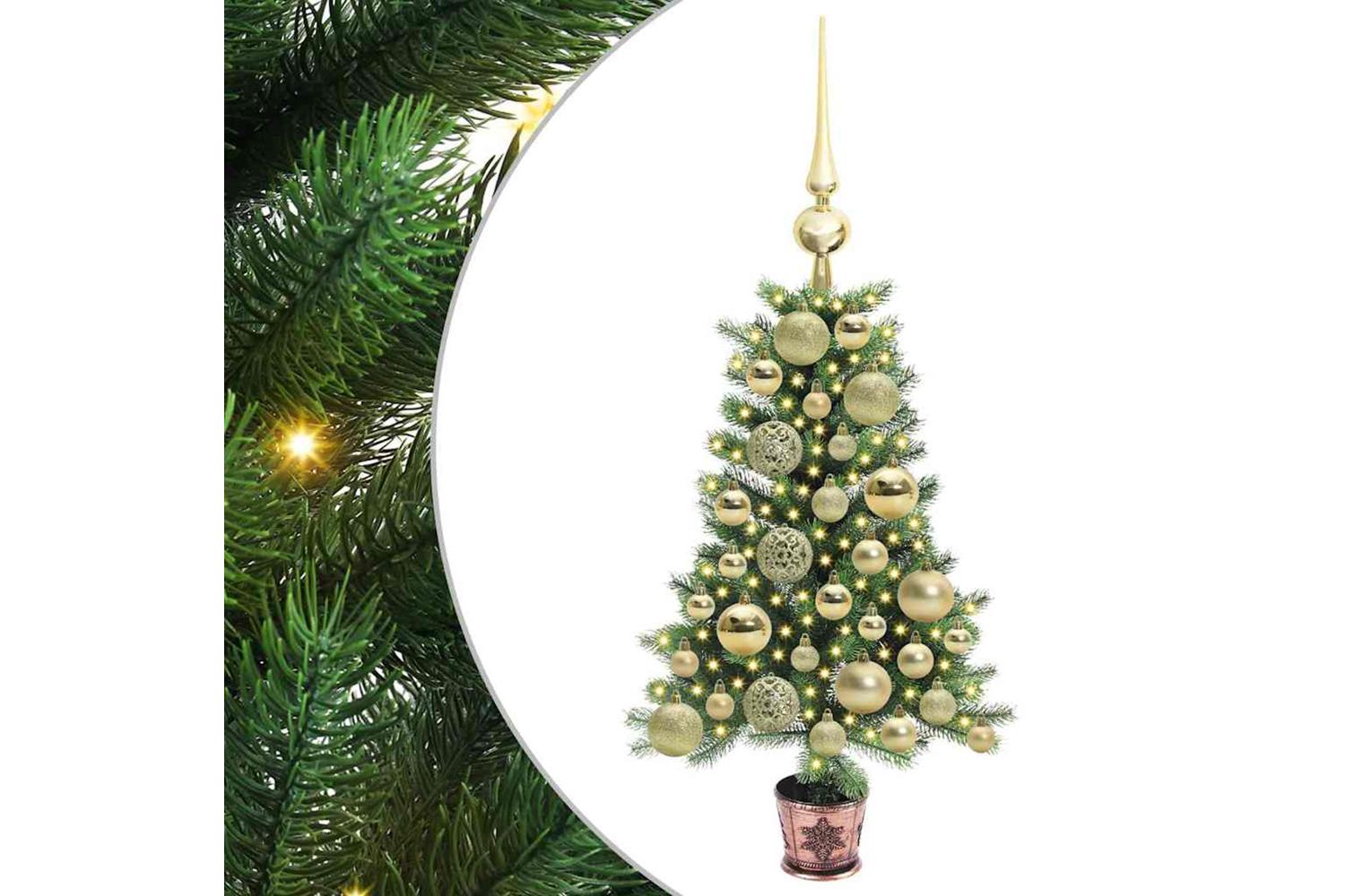 Vidaxl Christmas Tree With 150 Leds With Stand Green 65 Cm Pe