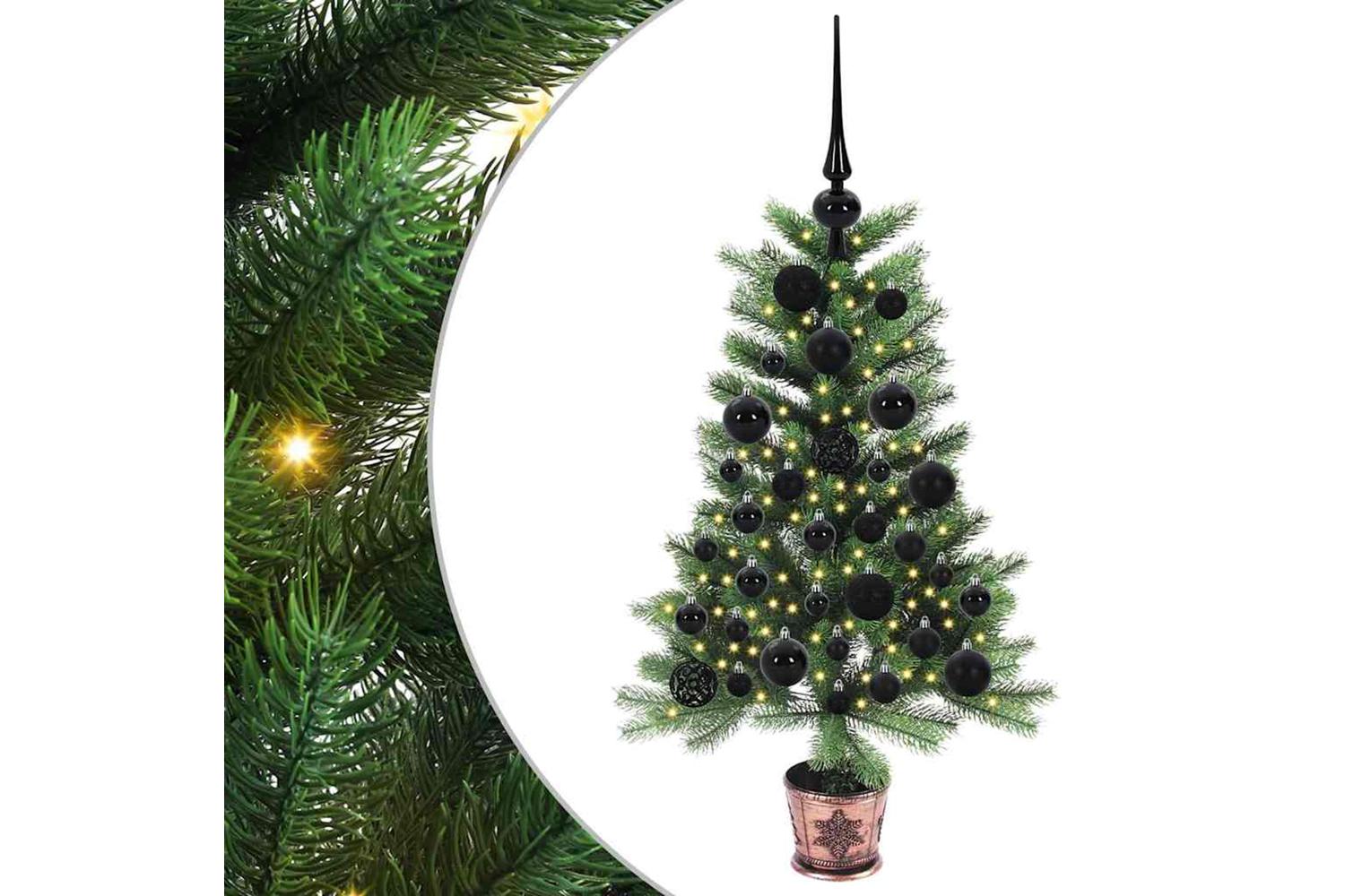Vidaxl Christmas Tree With 150 Leds With Stand Green 90 Cm Pe