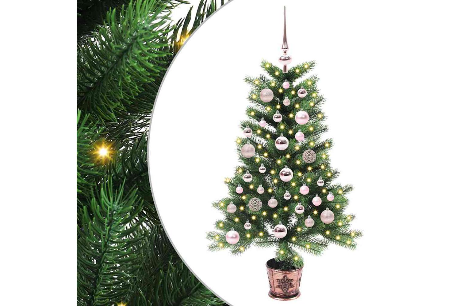 Vidaxl Christmas Tree With 150 Leds With Stand Green 90 Cm Pe