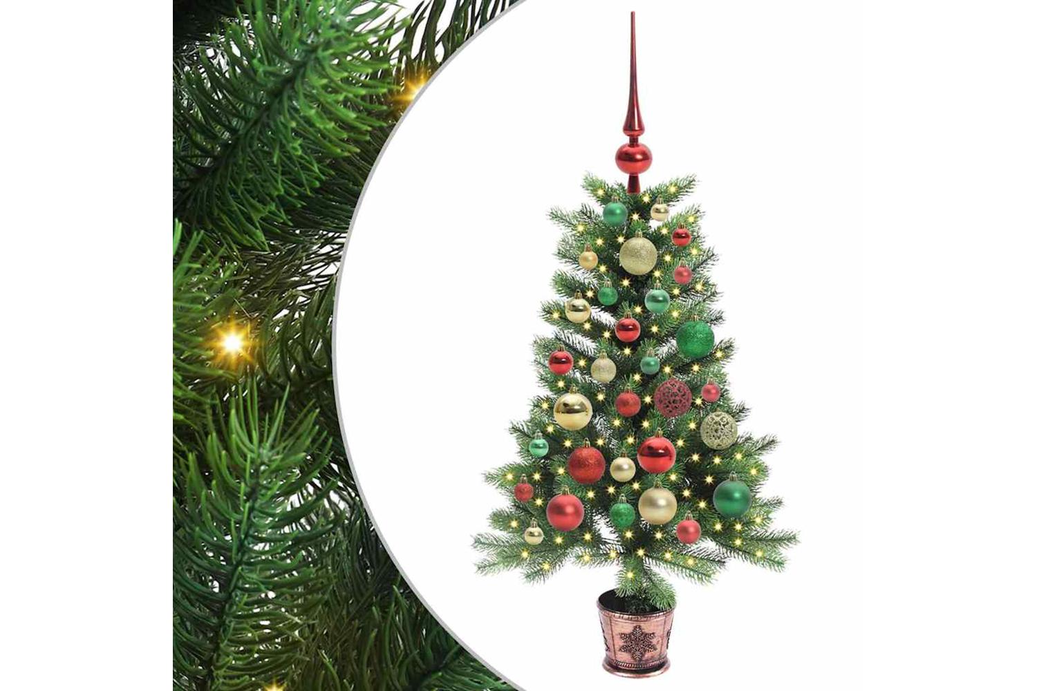 Vidaxl Christmas Tree With 150 Leds With Stand Green 90 Cm Pe