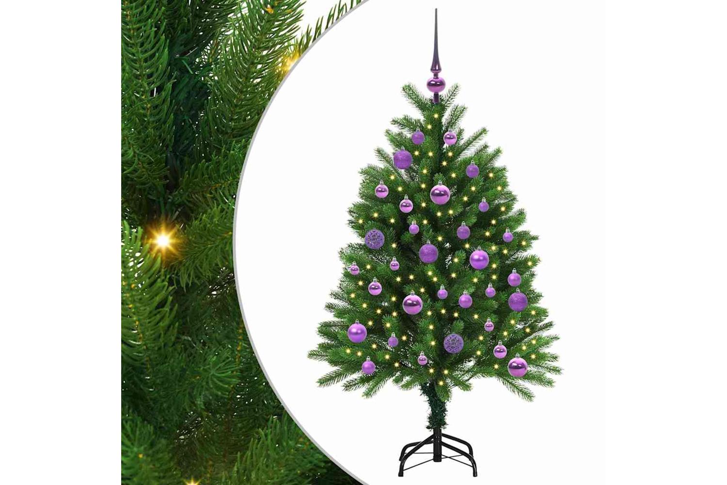 Vidaxl Christmas Tree With 150 Leds With Stand Green 120 Cm Pe