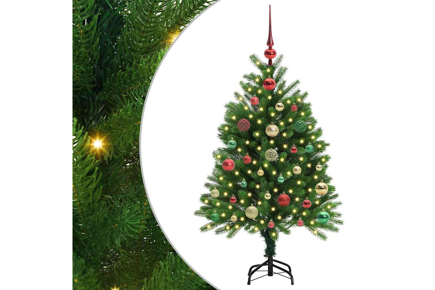 Vidaxl Christmas Tree With 150 Leds With Stand Green 120 Cm Pe