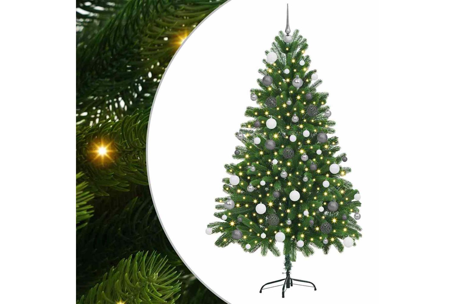 Vidaxl Christmas Tree With 300 Leds With Stand Green 180 Cm Pe