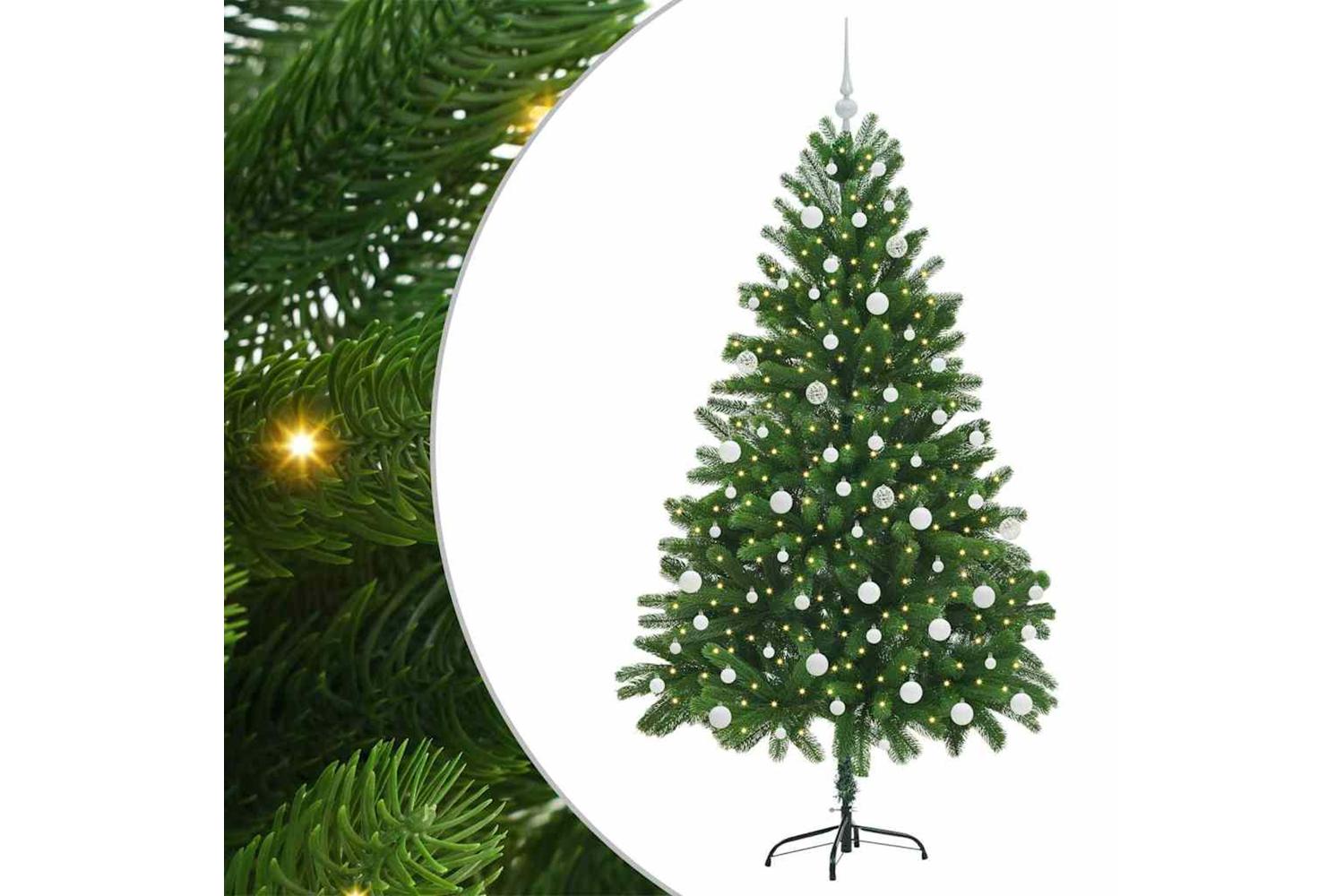 Vidaxl Christmas Tree With 300 Leds With Stand Green 180 Cm Pe