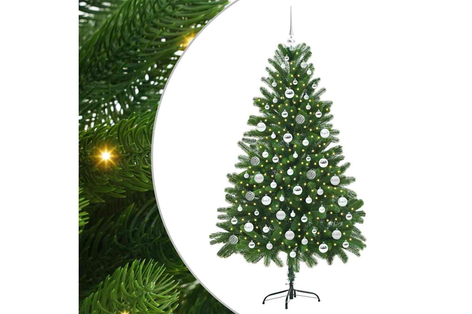 Vidaxl Christmas Tree With 300 Leds With Stand Green 180 Cm Pe