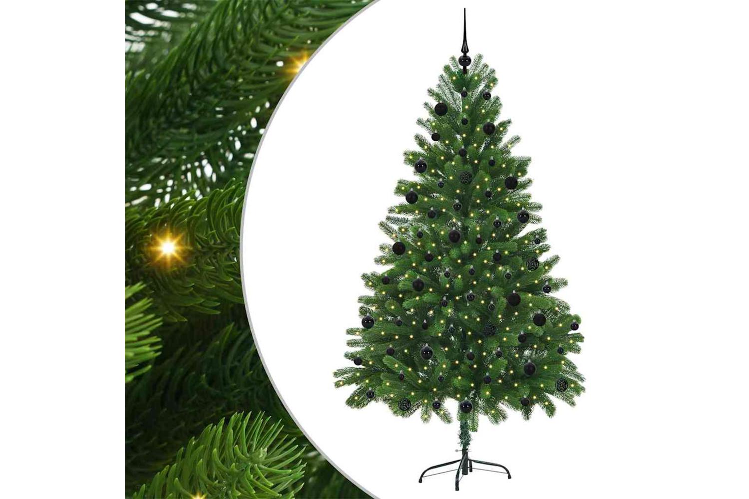 Vidaxl Christmas Tree With 300 Leds With Stand Green 210 Cm Pe