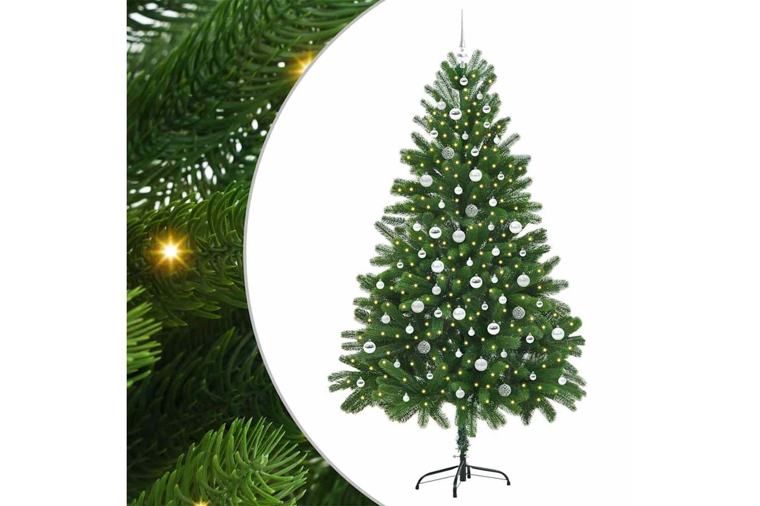 Vidaxl Christmas Tree With 300 Leds With Stand Green 210 Cm Pe