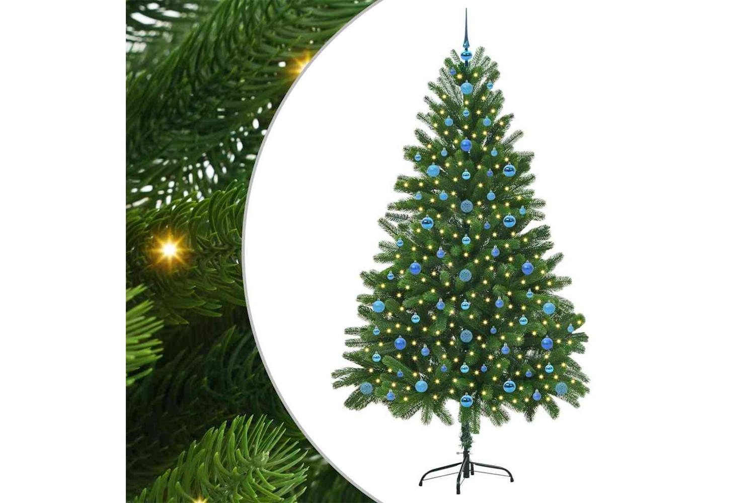 Vidaxl Christmas Tree With 300 Leds With Stand Green 210 Cm Pe