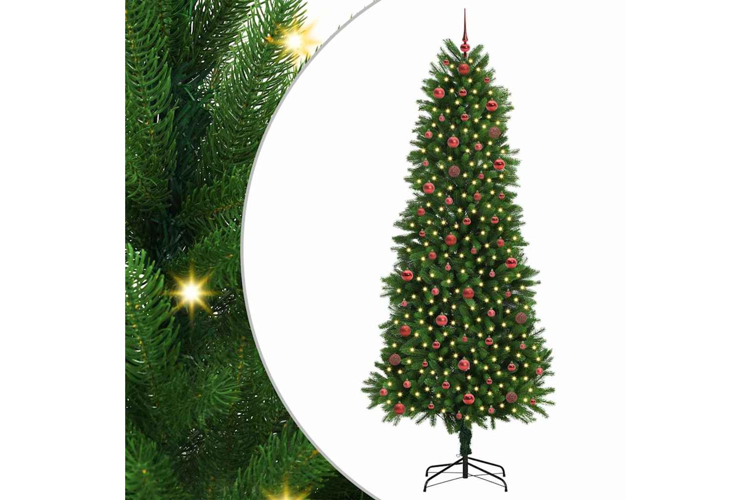 Vidaxl Christmas Tree With 300 Leds With Stand Green 240 Cm Pe