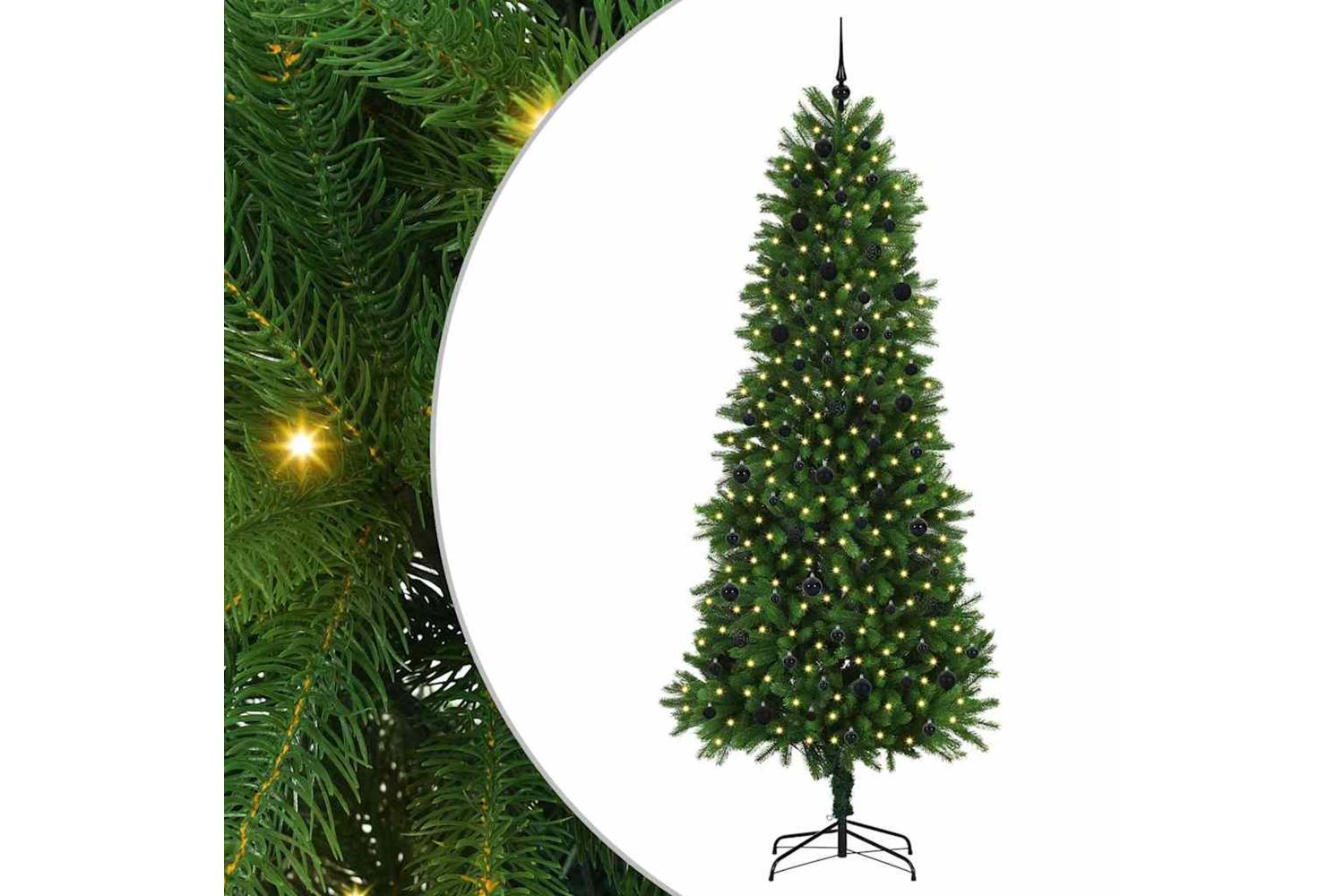 Vidaxl Christmas Tree With 300 Leds With Stand Green 240 Cm Pe