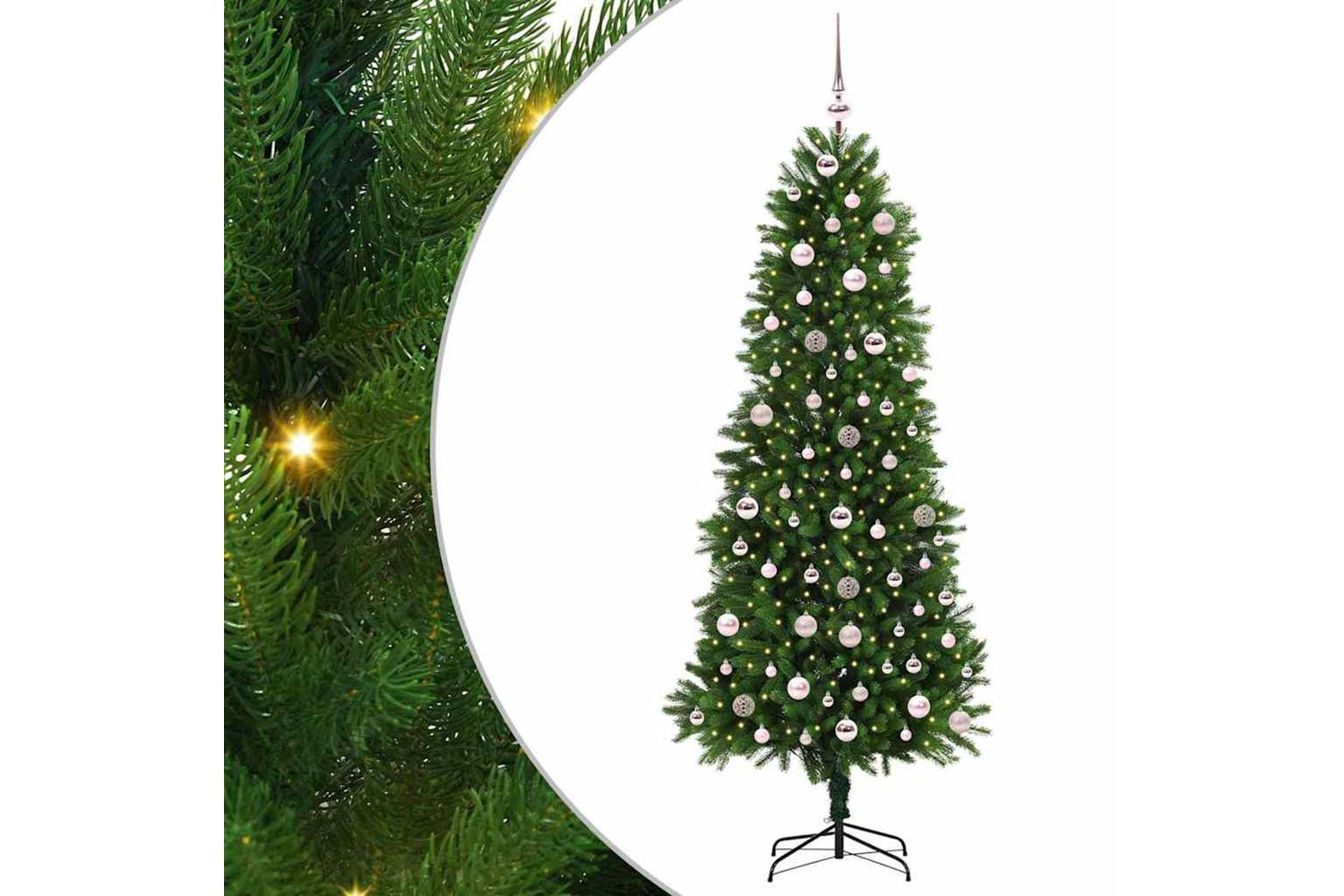 Vidaxl Christmas Tree With 300 Leds With Stand Green 240 Cm Pe