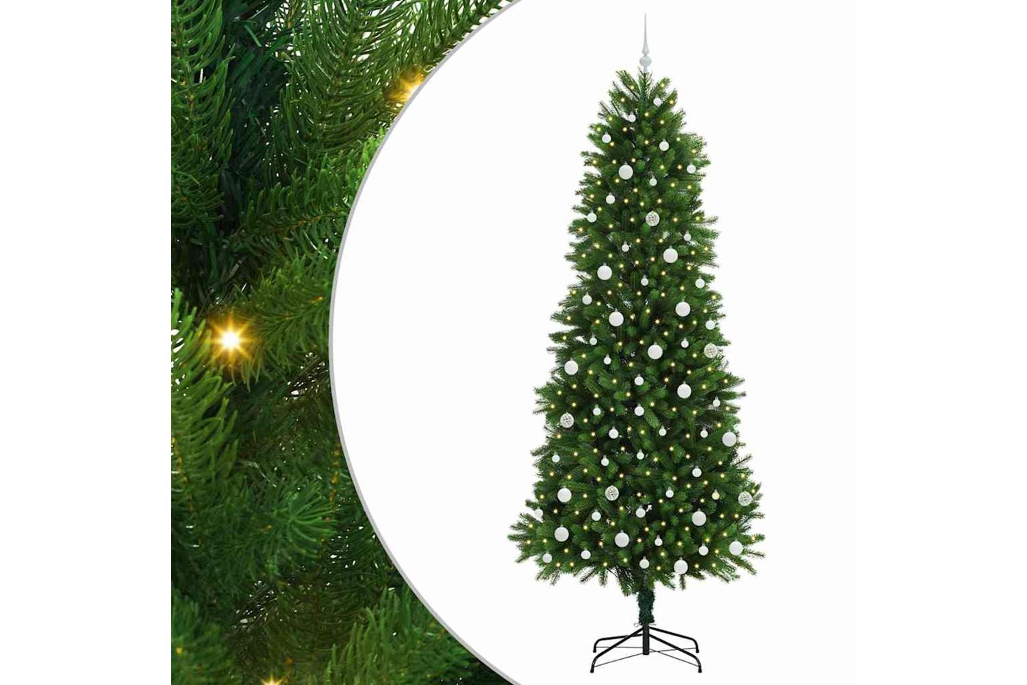 Vidaxl Christmas Tree With 300 Leds With Stand Green 240 Cm Pe