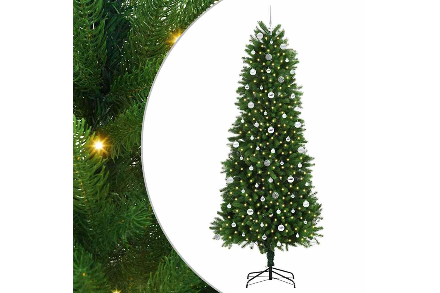 Vidaxl Christmas Tree With 300 Leds With Stand Green 240 Cm Pe